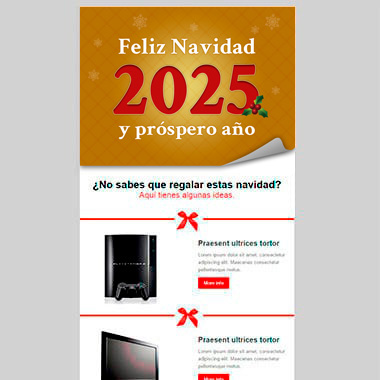 Plantilla de email responsive: Christmas ideas