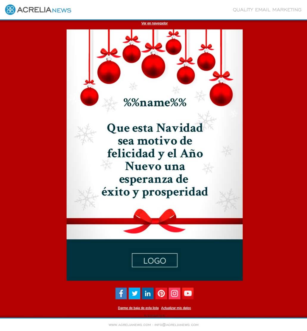 Plantilla de email responsive: Christmas-wallpaper