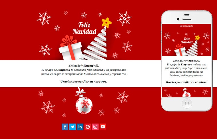 Plantilla de mailing - White Christmas Night