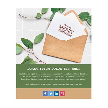 Plantilla de email responsive: Christmas Green