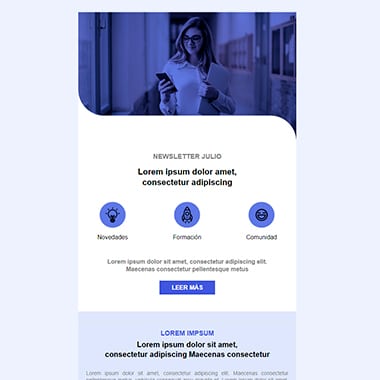 Responsive email template: Comunicación interna