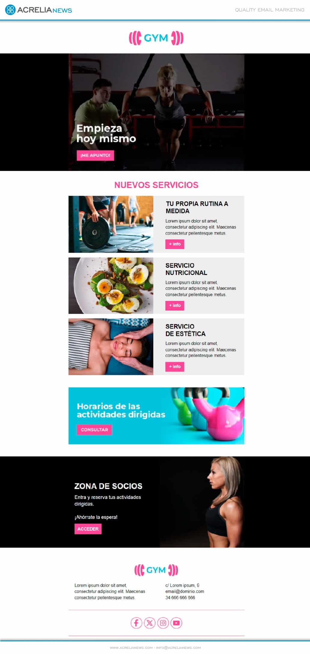 Responsive email template: 