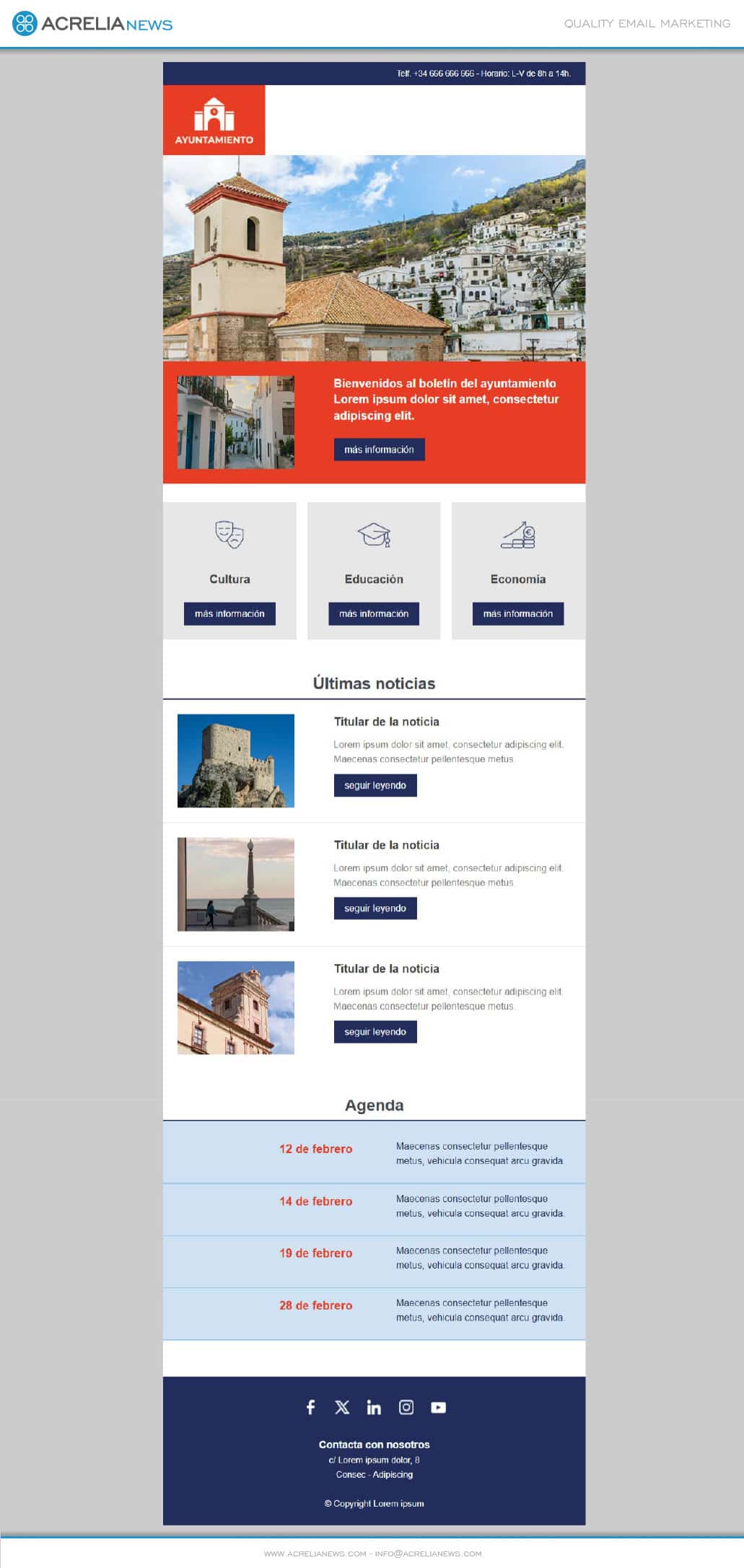 Responsive email template: 