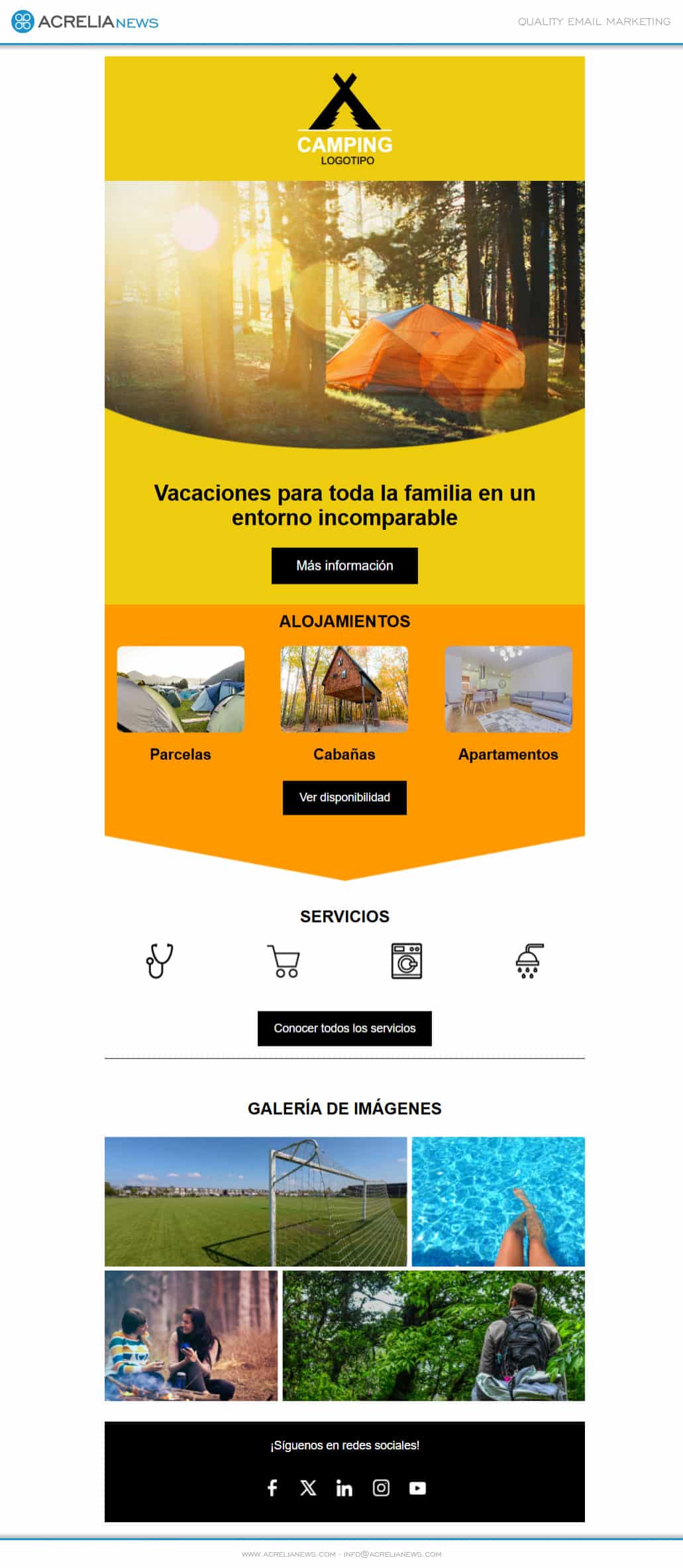 Responsive email template: 