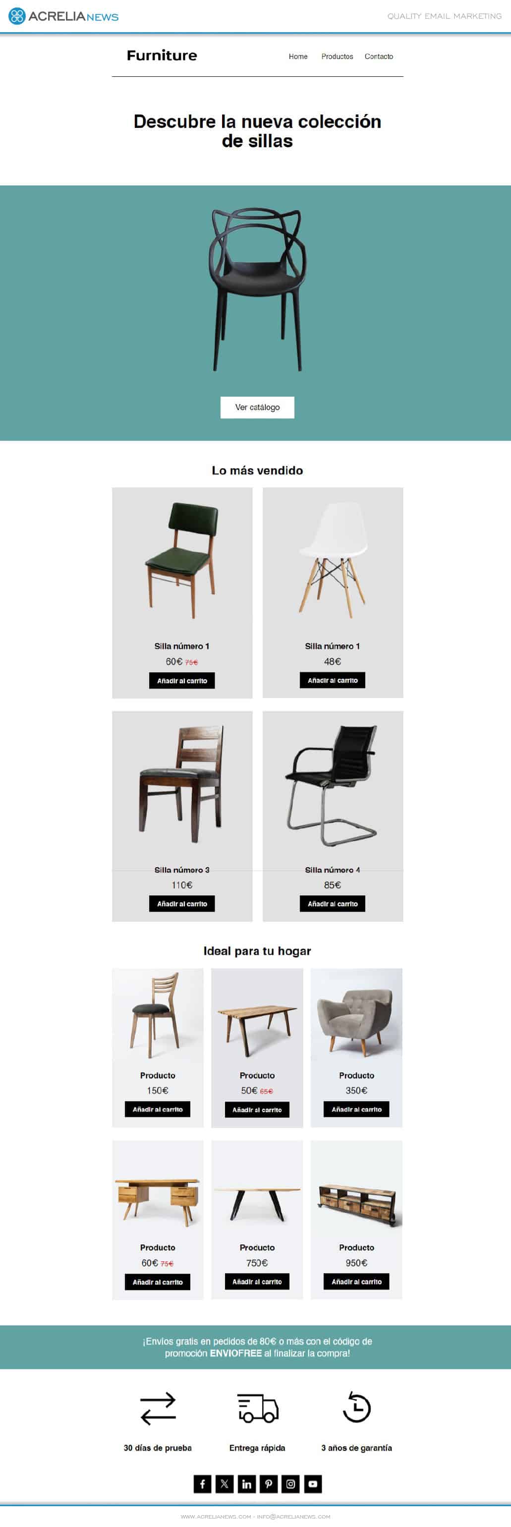 Responsive email template: 