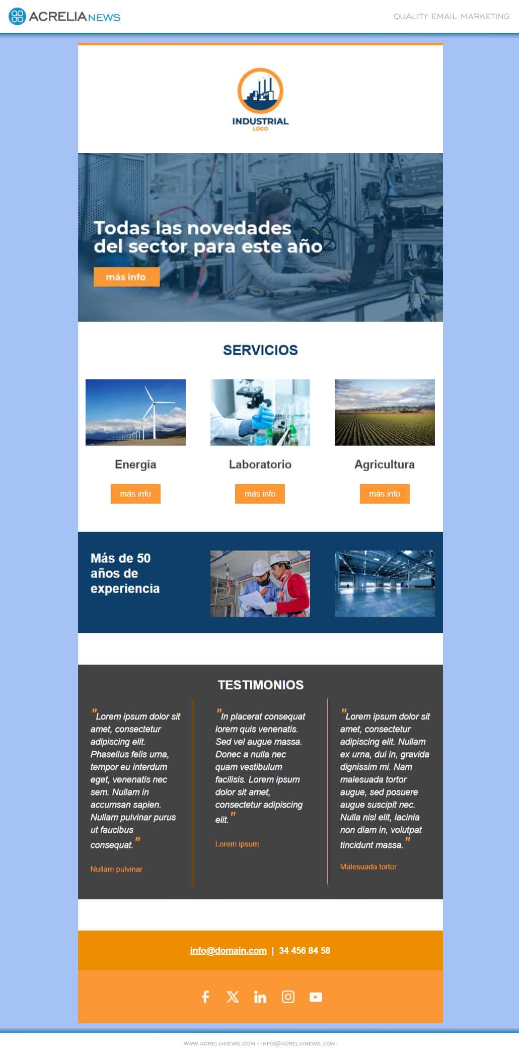 Responsive email template: 