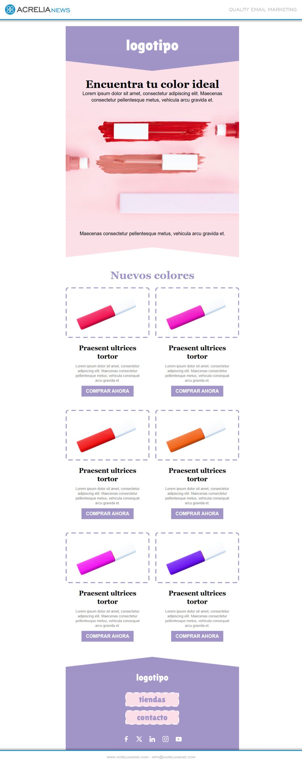 Responsive email template: 