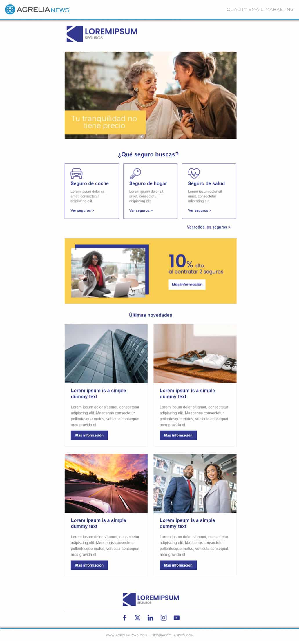 Responsive email template: 