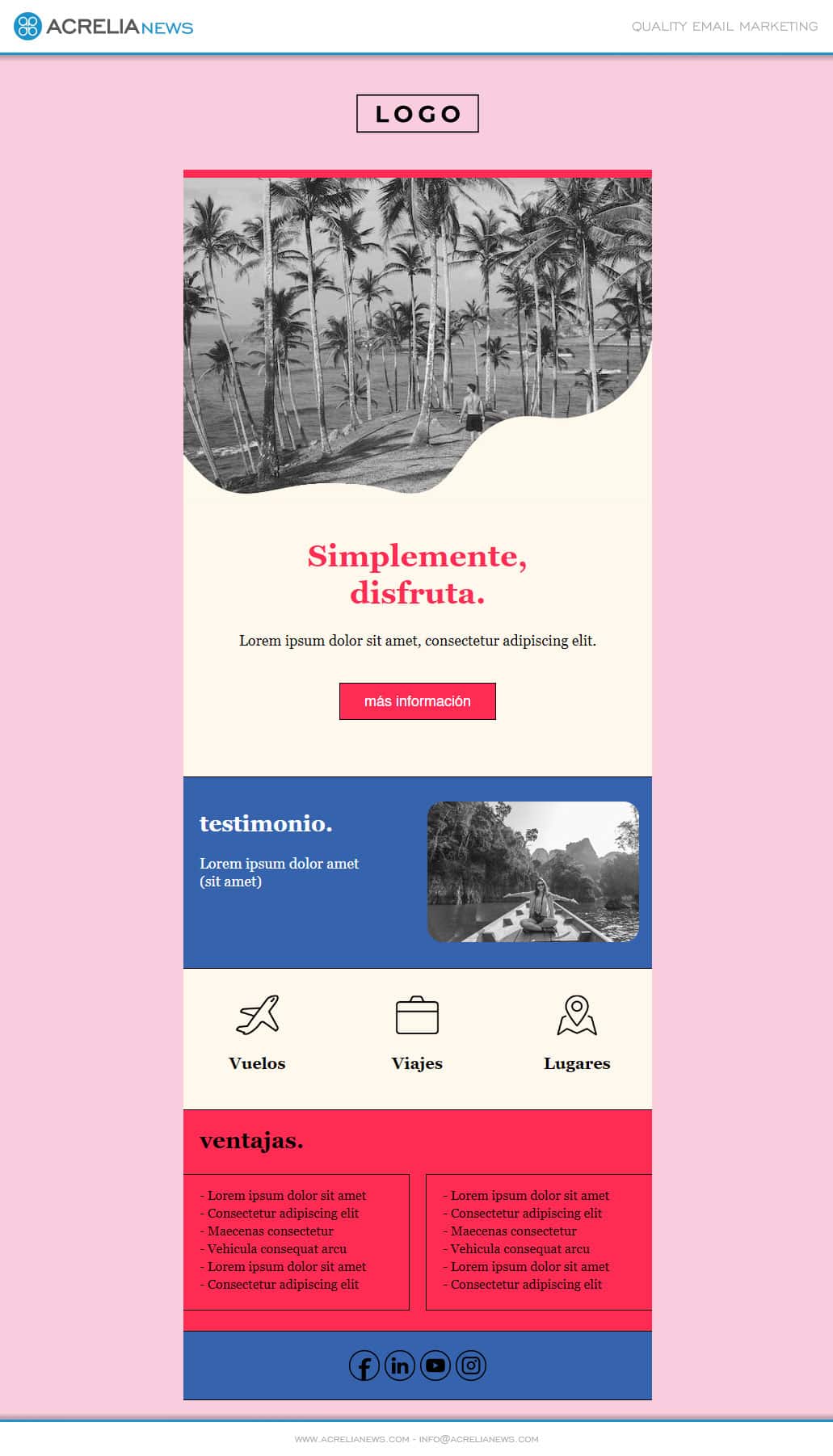 Responsive email template: 