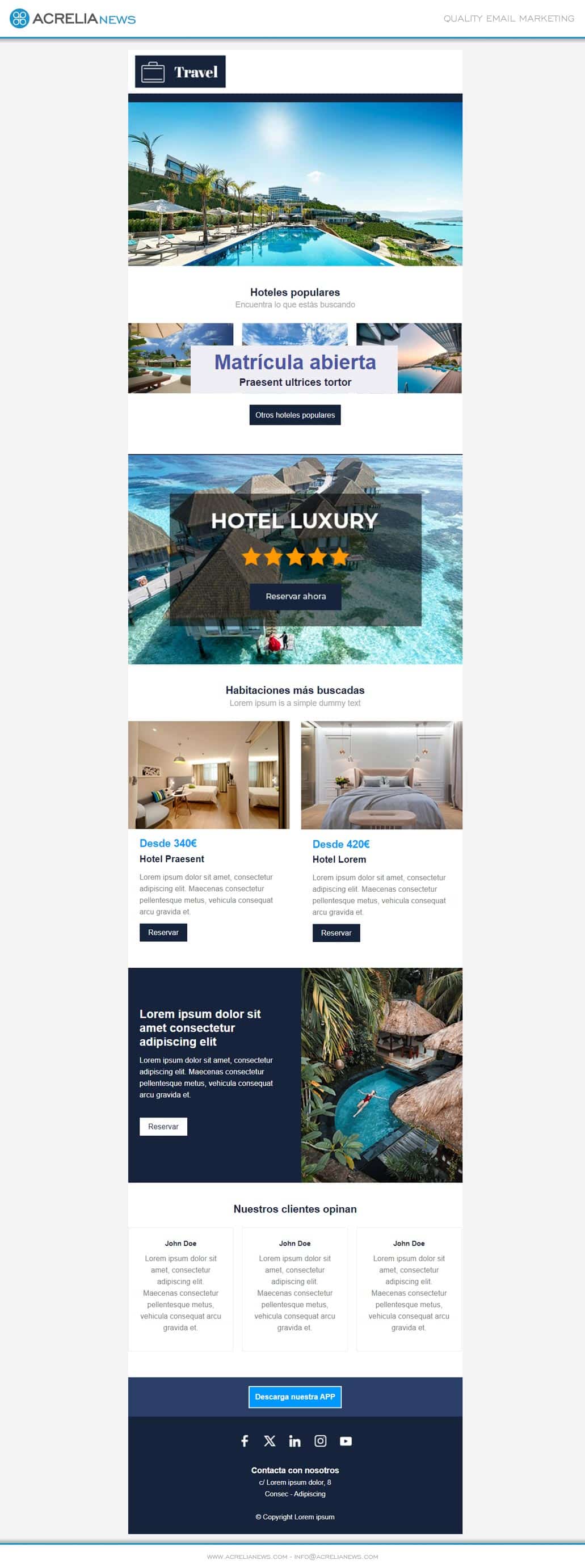 Responsive email template: 